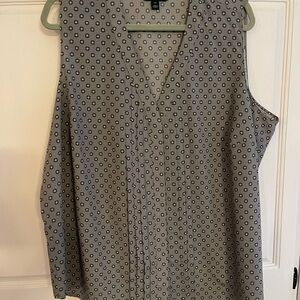 Gray Polka Dot Sleeveless Top